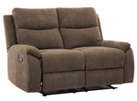 Ronald 3-Pc Brown Fabric Manual Recliner Sofa Set