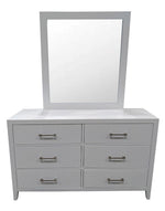 Rosa White Wood 6-Drawer Dresser