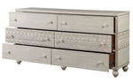 Roselyne Antique White Wood 6-Drawer Dresser