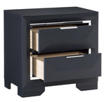 Rosemont Midnight Blue Wood 2-Drawer Nightstand