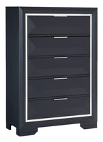 Rosemont Midnight Blue Wood 5-Drawer Chest