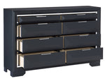 Rosemont Midnight Blue Wood 8-Drawer Dresser