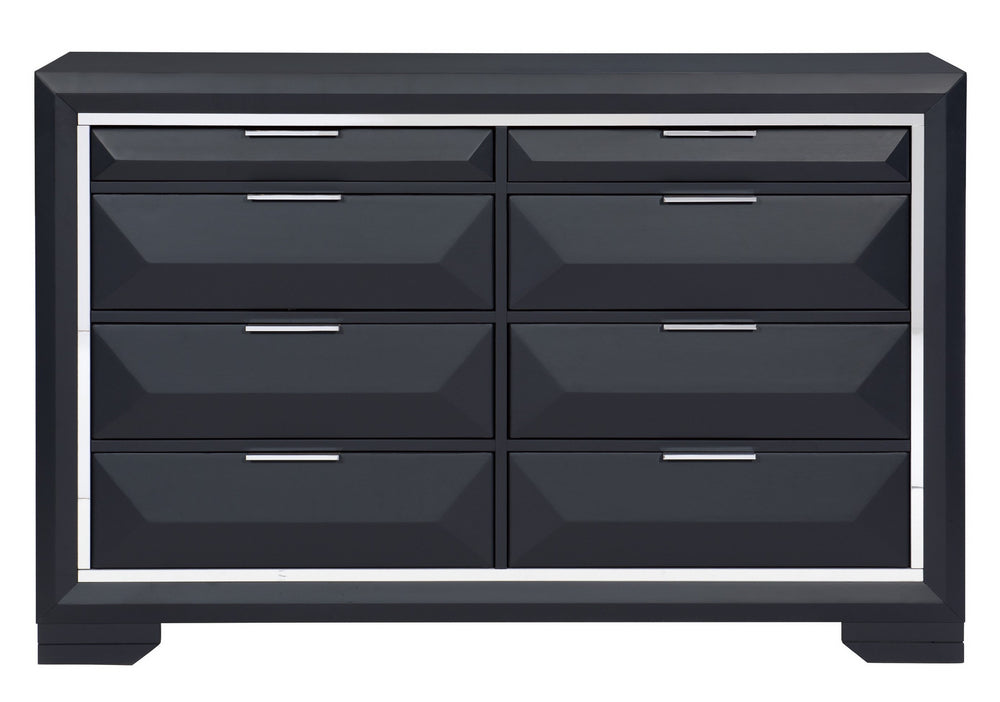 Rosemont Midnight Blue Wood 8-Drawer Dresser