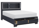 Rosemont Midnight Blue Wood Cal King Bed