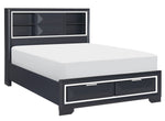 Rosemont Midnight Blue Wood Cal King Bed