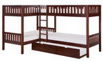 Rowe Dark Cherry Quadruple Twin Bunk Bed with Trundle