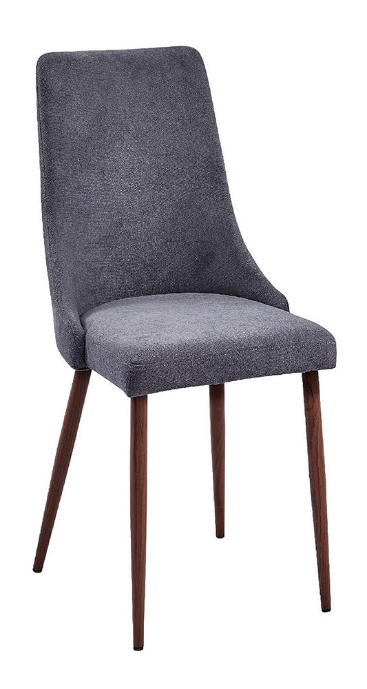 Roxie 4 Dark Gray Linen/Wood Side Chairs