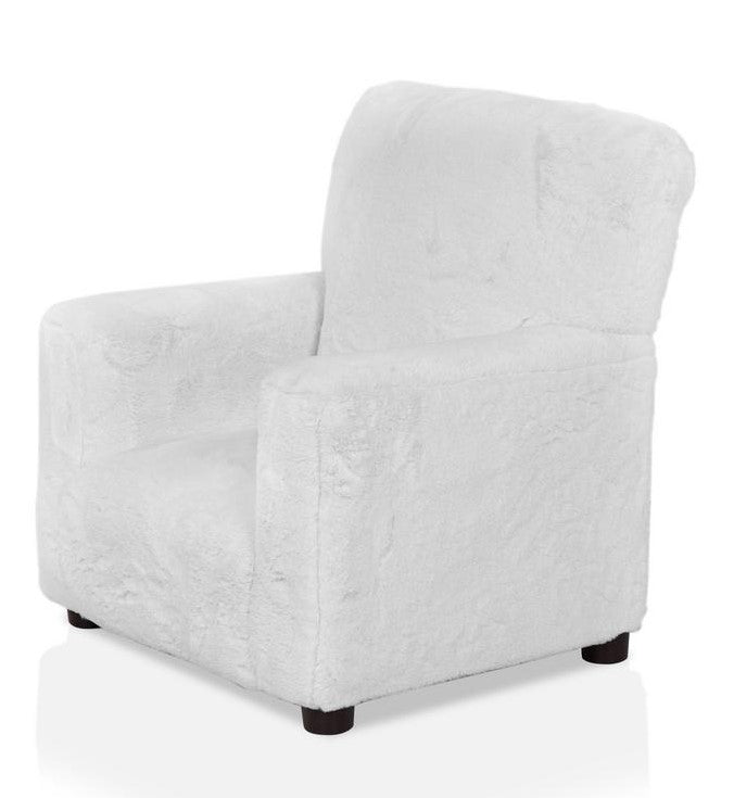 Roxy White Faux Fur Kids Chair