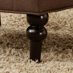 Ryan Chocolate Fabric Button Tufted Chair