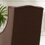 Ryan Chocolate Fabric Button Tufted Chair