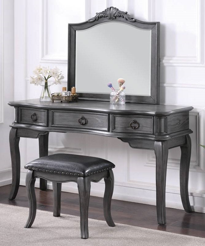 Sabella 3-Pc Grey Wood Vanity Set