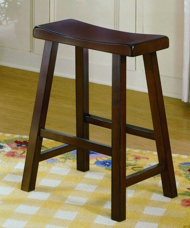 Saddleback 2 Cherry Wood 18"H Stools