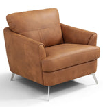 Safi Contemporary Cappuccino Leather Chair