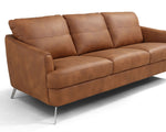 Safi Contemporary Cappuccino Leather Sofa