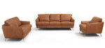 Safi Contemporary Cappuccino Leather Sofa