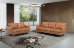 Safi Contemporary Cappuccino Leather Sofa