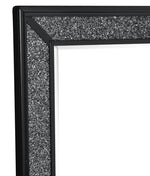 Salon Pearl Black Metallic Wood Dresser Mirror