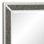 Salon Pearl White Metallic Wood Dresser Mirror