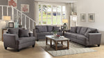 Samuel Charcoal Linen-Like Fabric Sofa