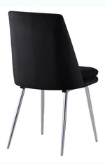 Sandler Black Velvet/Metal Side Chair