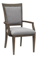 Sarasota 2 Gray Fabric/Driftwood Brown Wood Arm Chairs