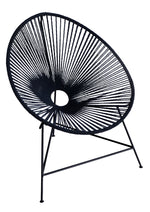 Sativa 2 Black Woven Cotton Rope/Metal Side Chairs