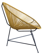 Sativa 2 Orange Woven Cotton Rope/Metal Side Chairs