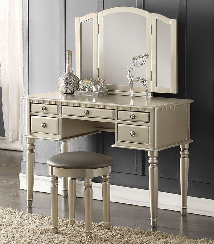 Savanna 3-Pc Silver Wood Vanity Set