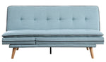 Savilla Blue Linen Tufted Adjustable Sofa Bed