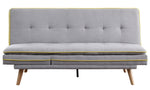 Savilla Gray Linen Tufted Adjustable Sofa Bed