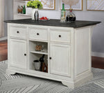 Scobey Antique Gray Wood Kitchen Island