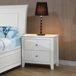 Selena Buttermilk Wood 2-Drawer Nightstand