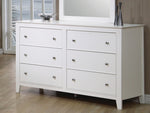 Selena Buttermilk Wood 6-Drawer Dresser