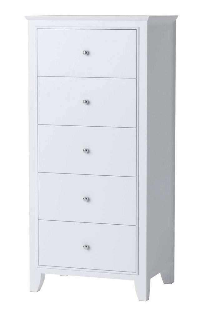 Selena Buttermilk Wood 5-Drawer Chest