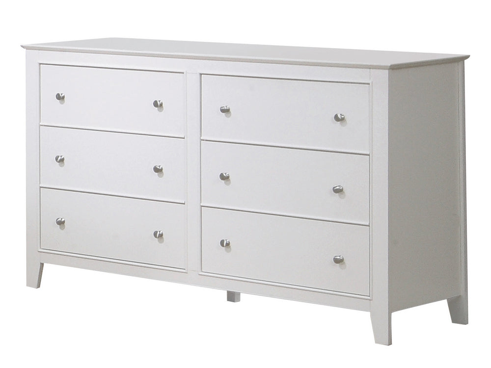 Selena Buttermilk Wood 6-Drawer Dresser