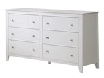 Selena Buttermilk Wood 6-Drawer Dresser