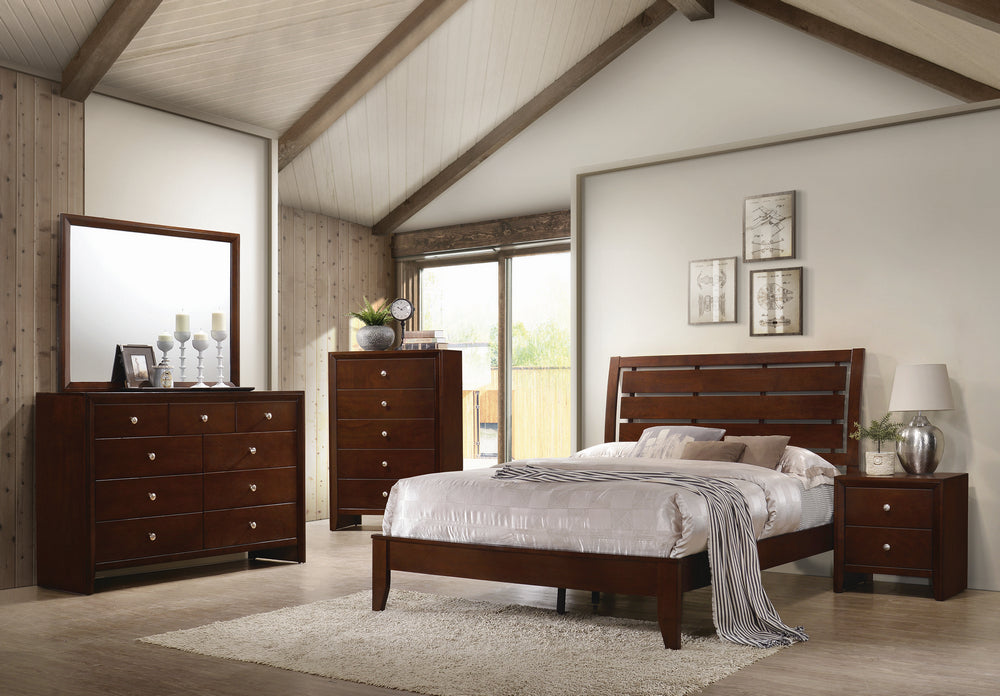 Serenity 5-Pc Rich Merlot Wood King Bedroom Set