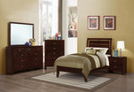 Serenity 5-Pc Rich Merlot Wood Twin Bedroom Set