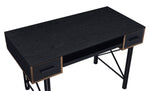 Settea Black Wood/Metal 2-Drawer Office Desk