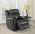 Shallowford Charcoal Dual Power Glider Recliner