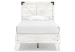 Shawburn Whitewash Wood Twin Platform Bed with Headboard