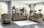 Shola Brown Microfiber Power Recliner Sofa