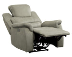 Shola Gray Microfiber Power Recliner