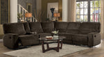 Shreveport 6-Pc Brown Fabric Manual Recliner Sectional