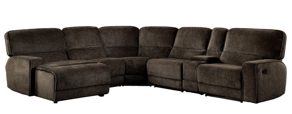 Shreveport 6-Pc Brown LAF Manual Recliner Sectional