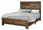 Sidney 5-Pc Rustic Pine Wood King Panel Bedroom Set