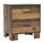 Sidney 5-Pc Rustic Pine Wood King Panel Bedroom Set