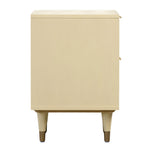 Sierra Buttermilk Wood/Rattan 2-Drawer Nightstand