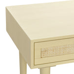 Sierra Buttermilk Wood/Rattan Desk