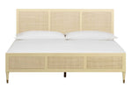 Sierra Buttermilk Wood/Rattan King Platform Bed